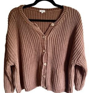 The Simple Folk Chunky Knit Button-Up Cardigan